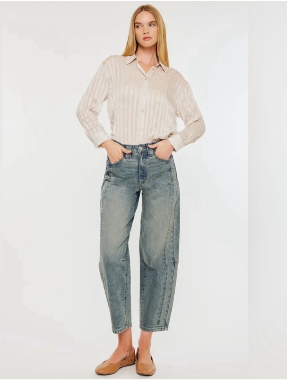 KanCan Cecilia High Rise Slim Barrel Jeans Size 24 EUC